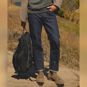 Outerknown Mens Slim Fit Organic Cotton Jeans Indigo Blue 38×30